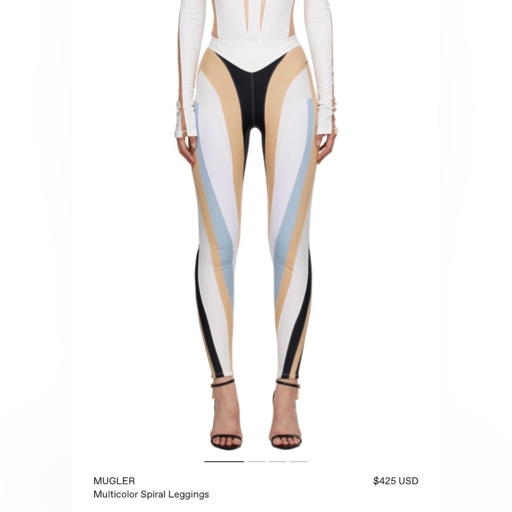 MUGLER Multi Color Spiral Legging SZ 42 (Worn Once)